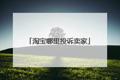 淘宝哪里投诉卖家