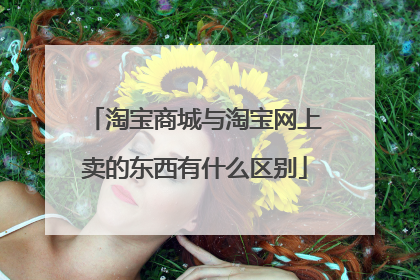 淘宝商城与淘宝网上卖的东西有什么区别