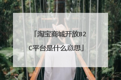 淘宝商城开放B2C平台是什么意思