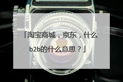 淘宝商城,京东,什么b2b的什么意思?