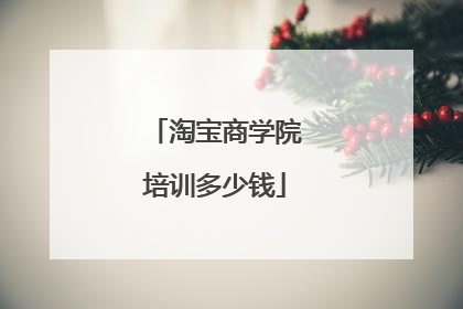 淘宝商学院培训多少钱