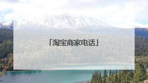 淘宝商家电话