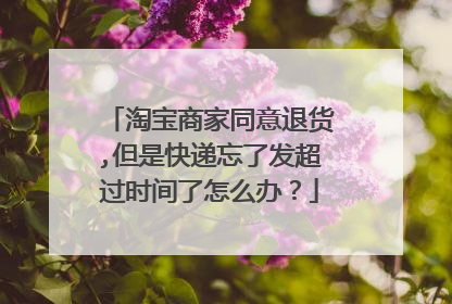 淘宝商家同意退货,但是快递忘了发超过时间了怎么办?