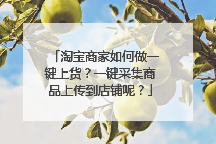淘宝商家如何做一键上货?一键采集商品上传到店铺呢?