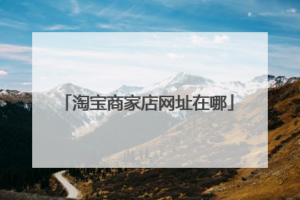 淘宝商家店网址在哪