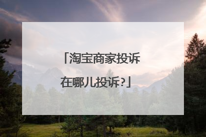 淘宝商家投诉在哪儿投诉?