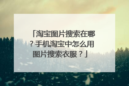 淘宝图片搜索在哪?手机淘宝中怎么用图片搜索衣服?