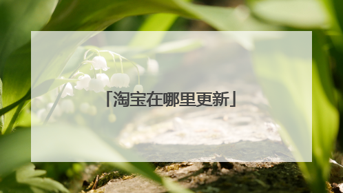 淘宝在哪里更新