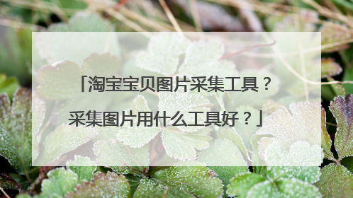 淘宝宝贝图片采集工具?采集图片用什么工具好?