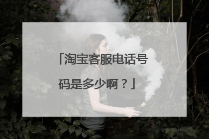淘宝客服电话号码是多少啊?