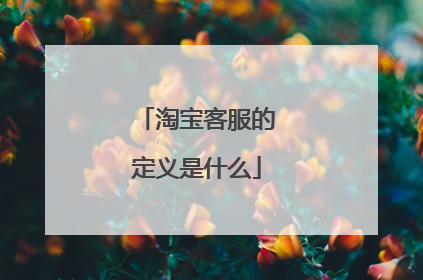 淘宝客服的定义是什么