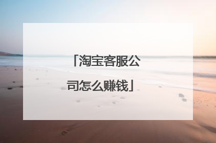 淘宝客服公司怎么赚钱