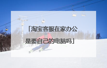 淘宝客服在家办公是要自己的电脑吗