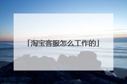 淘宝客服怎么工作的