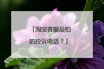 淘宝客服最怕的投诉电话?