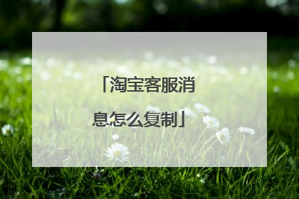 淘宝客服消息怎么复制