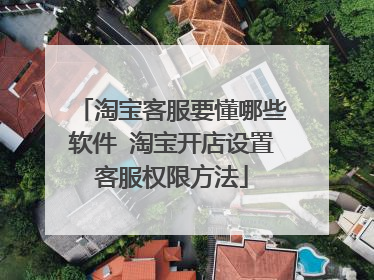 淘宝客服要懂哪些软件 淘宝开店设置客服权限方法