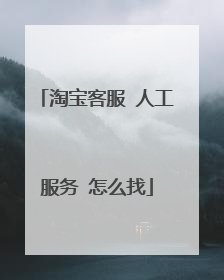 淘宝客服 人工服务 怎么找