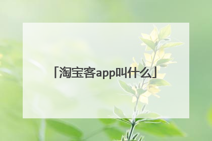 淘宝客app叫什么