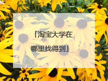 淘宝大学在哪里找得到