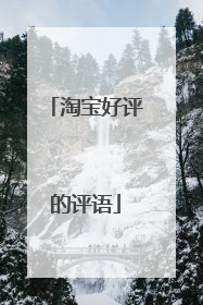 淘宝好评的评语