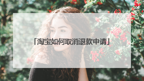淘宝如何取消退款申请