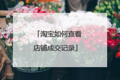 淘宝如何查看店铺成交记录