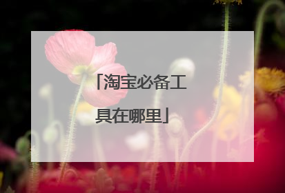 淘宝必备工具在哪里