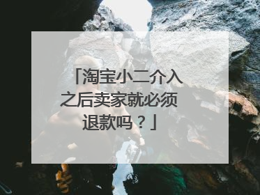 淘宝小二介入之后卖家就必须退款吗?