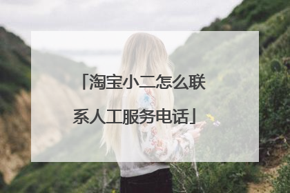 淘宝小二怎么联系人工服务电话