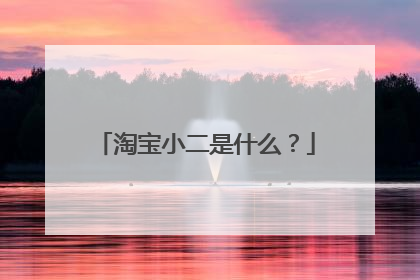 淘宝小二是什么?