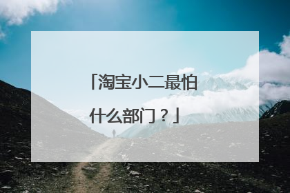 淘宝小二最怕什么部门?