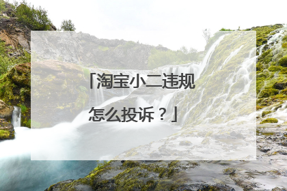 淘宝小二违规怎么投诉?