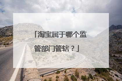 淘宝属于哪个监管部门管辖？