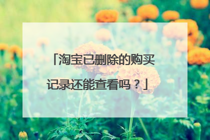 淘宝已删除的购买记录还能查看吗?