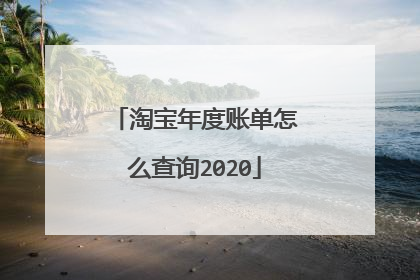 淘宝年度账单怎么查询2020