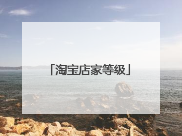 淘宝店家等级