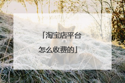 淘宝店平台怎么收费的
