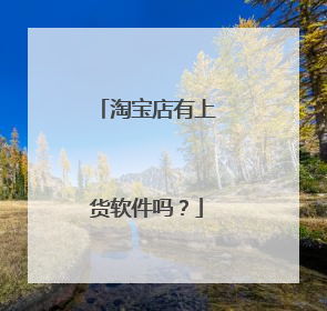 淘宝店有上货软件吗?