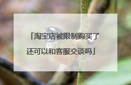 淘宝店被限制购买了还可以和客服交谈吗