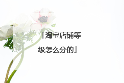 淘宝店铺等级怎么分的
