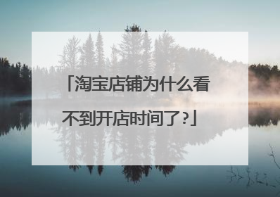 淘宝店铺为什么看不到开店时间了?