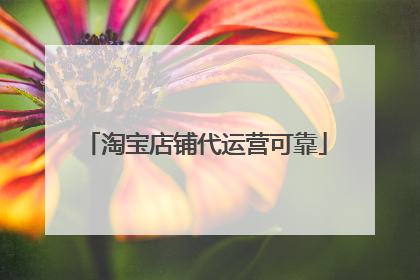 淘宝店铺代运营可靠