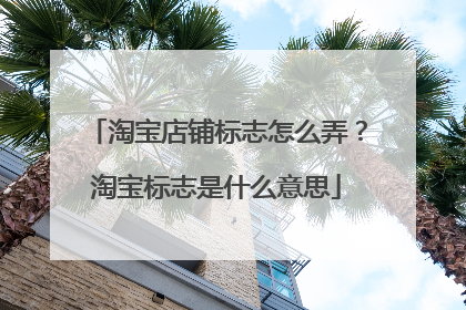 淘宝店铺标志怎么弄?淘宝标志是什么意思
