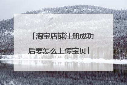 淘宝店铺注册成功后要怎么上传宝贝