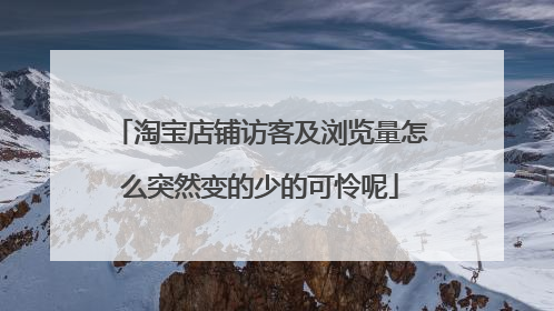 淘宝店铺访客及浏览量怎么突然变的少的可怜呢