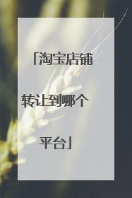 淘宝店铺转让到哪个平台