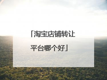 淘宝店铺转让平台哪个好