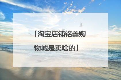 淘宝店铺铭鑫购物城是卖啥的