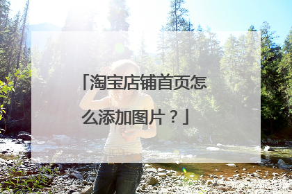 淘宝店铺首页怎么添加图片?